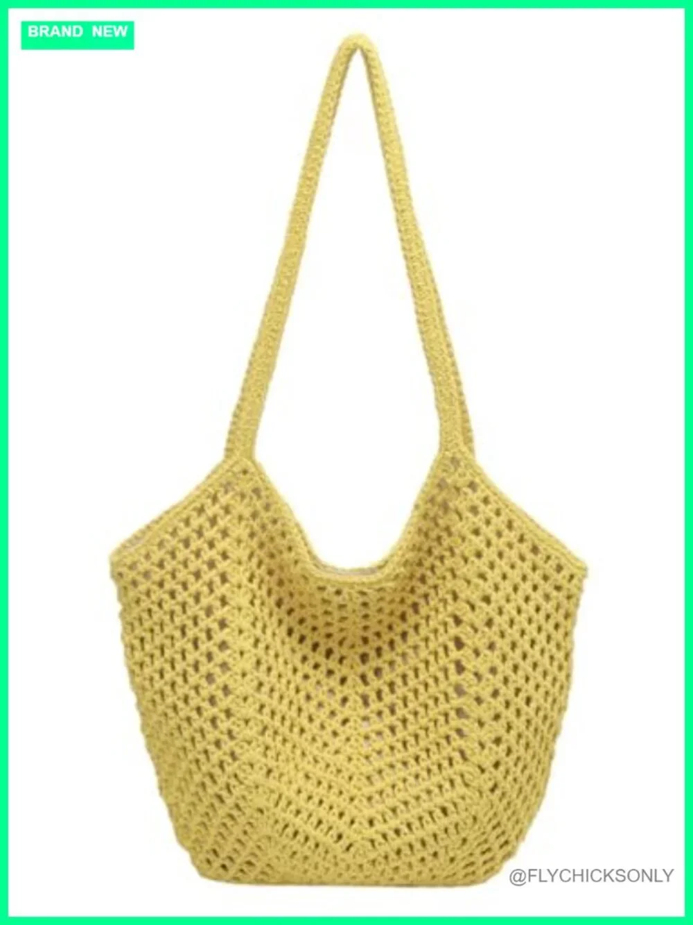 Bohemia Crochet Slouchy Hobo Shoulder Bag Beach Summer Tote Crossbody Purse